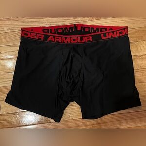 Under Armour Black and Red Performance Boxer Briefs Men’s 2XL